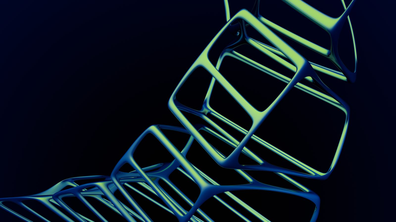 Formes 3D abstraites — les jumeaux virtuels, cœur de la stratégie de Dassault Systèmes